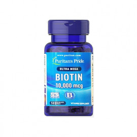 Puritans Pride Ultra Mega BIotin 10000mcg 50 Softgels