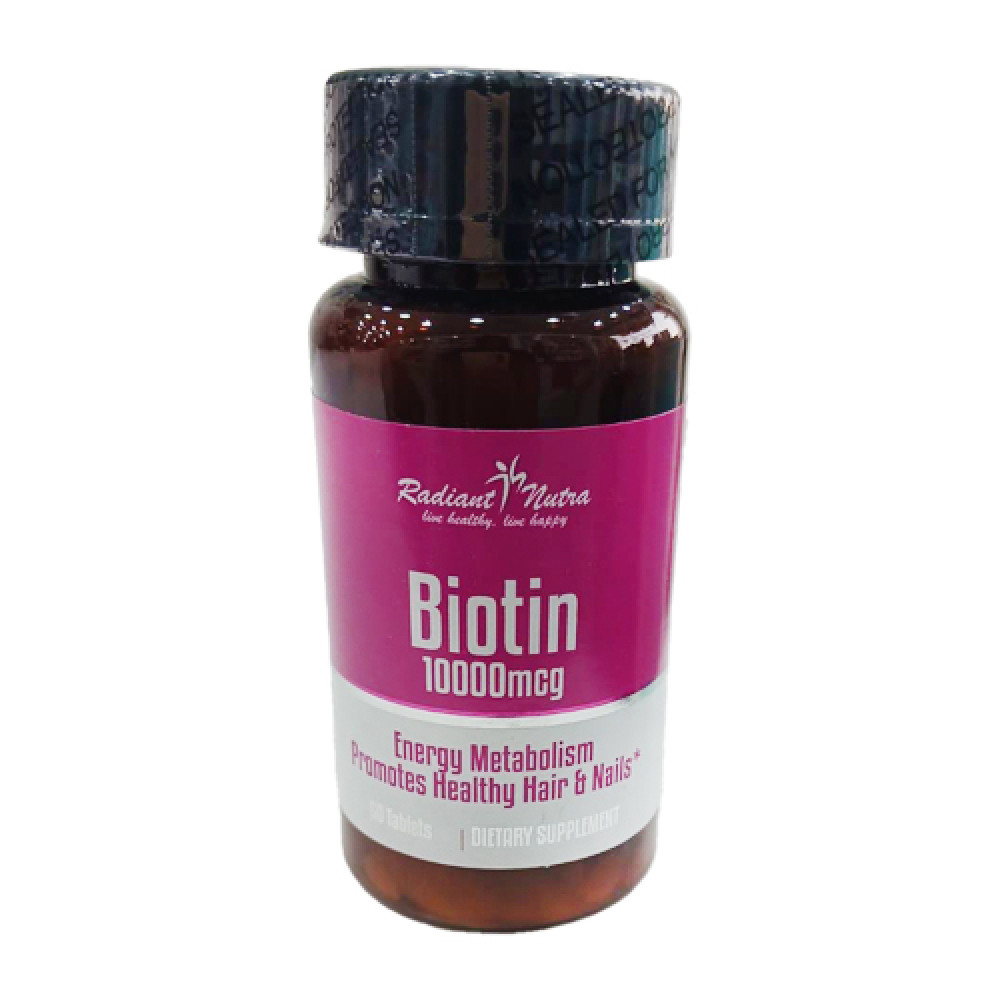 Radiant Nutra Biotin 10,000mcg 60 Tablets