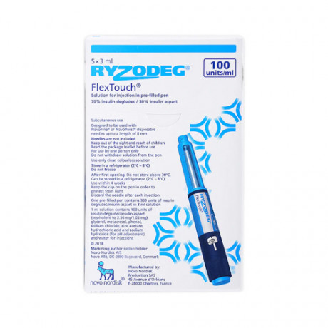 Ryzodeg Flextouch 100IU/ml 5 Pen 3ml