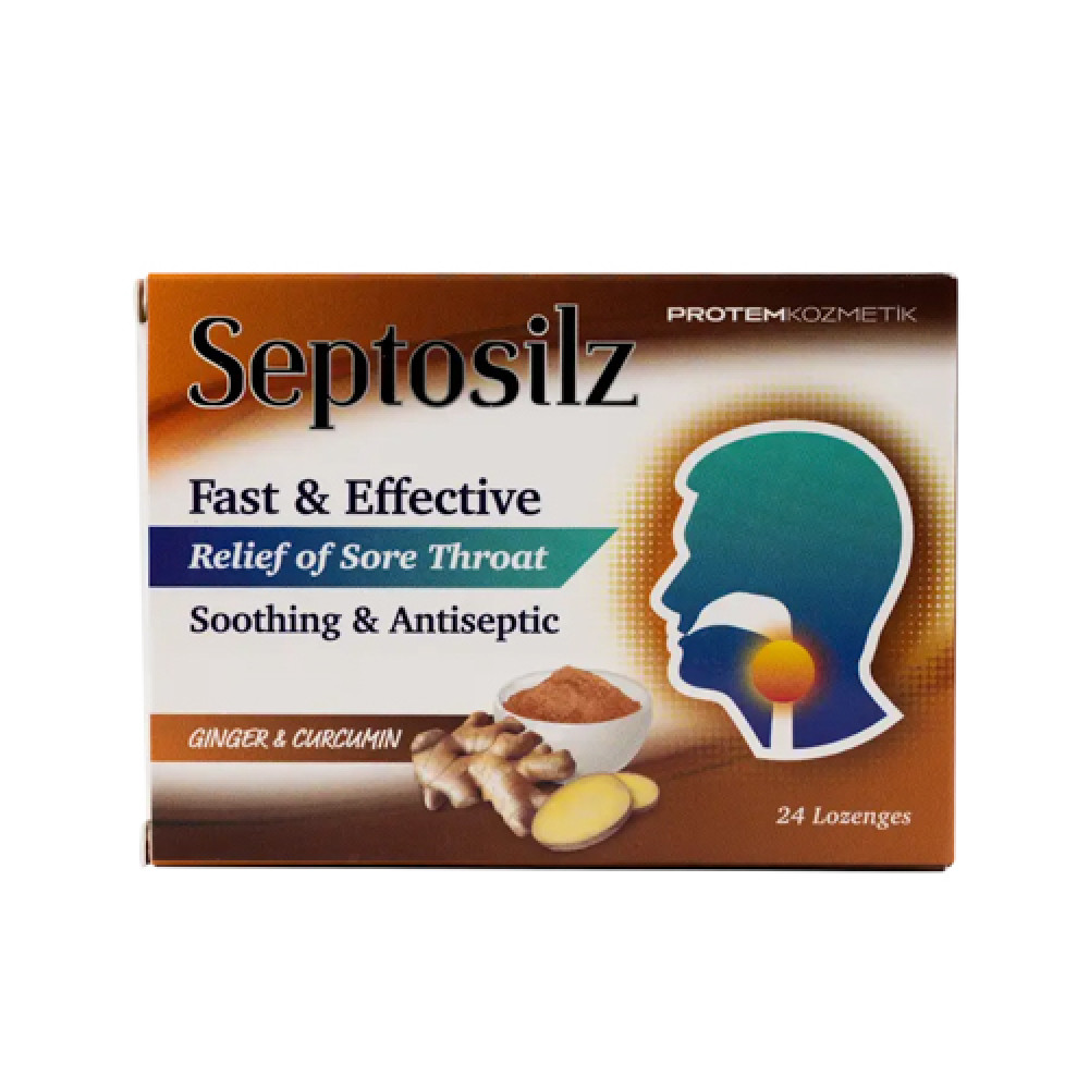 Septosilz Ginger and Curcumin Flavor 24 Lozenges
