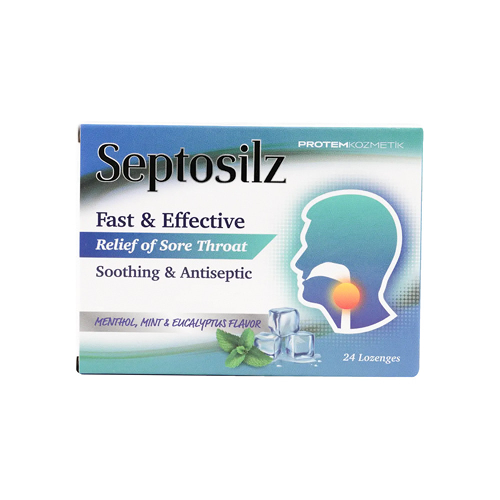 Septosilz Menthol, Mint & Eucalyptus - 24 Lozenges 