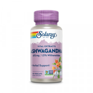 Solaray Ashwagandha 470mg 60 Veg Capsules
