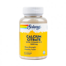 Solaray Calcium Citrate 1000mg with Vitamin D 90 Capsules