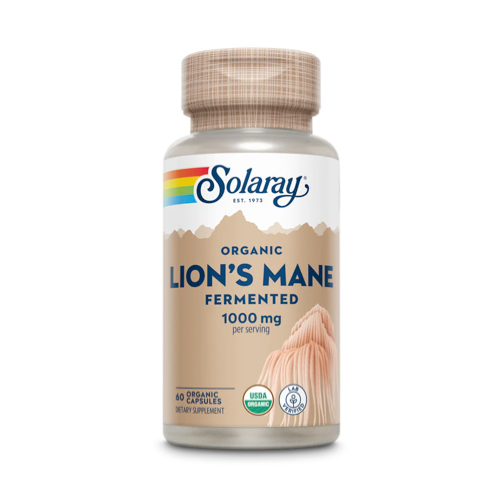 Solaray Fermented Lion’s Mane 1000mg 60 Veg Capsules