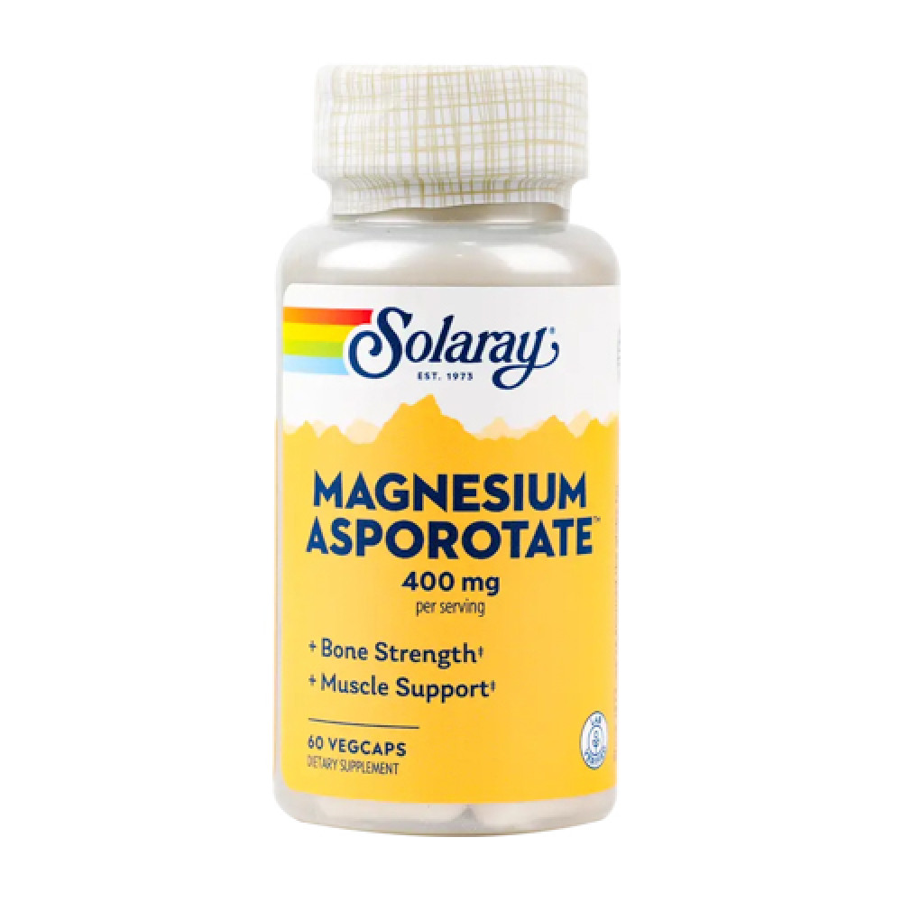 Solaray Magnesium Asporotate 400mg 60 Veg Capsules