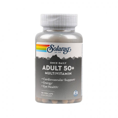 Solaray Once Daily Adult 50+ Multivitamin 90 Veg Capsules