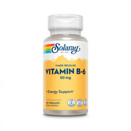Solaray Vitamin B-6 50mg 60 Veg Capsules
