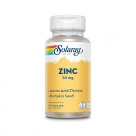 Solaray Zinc 50mg 100 Veg Capsules