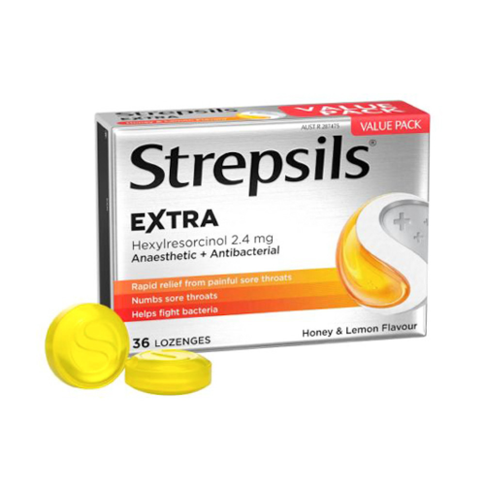 Strepsils Extra Honey & Lemon 36 Lozenges