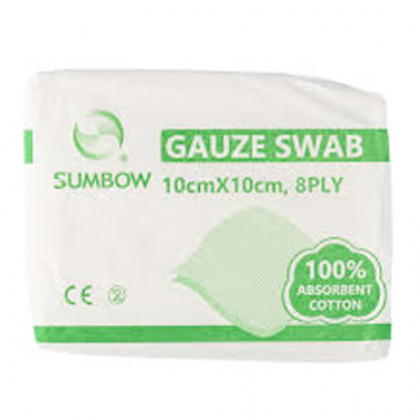 Sumbow Gauze Swab Non-Sterile 10 x 10cm 8ply 100 Pieces