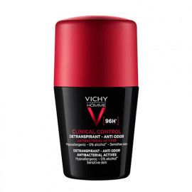Vichy Homme Deo Roll 96H Clinical Control 50ml - Black