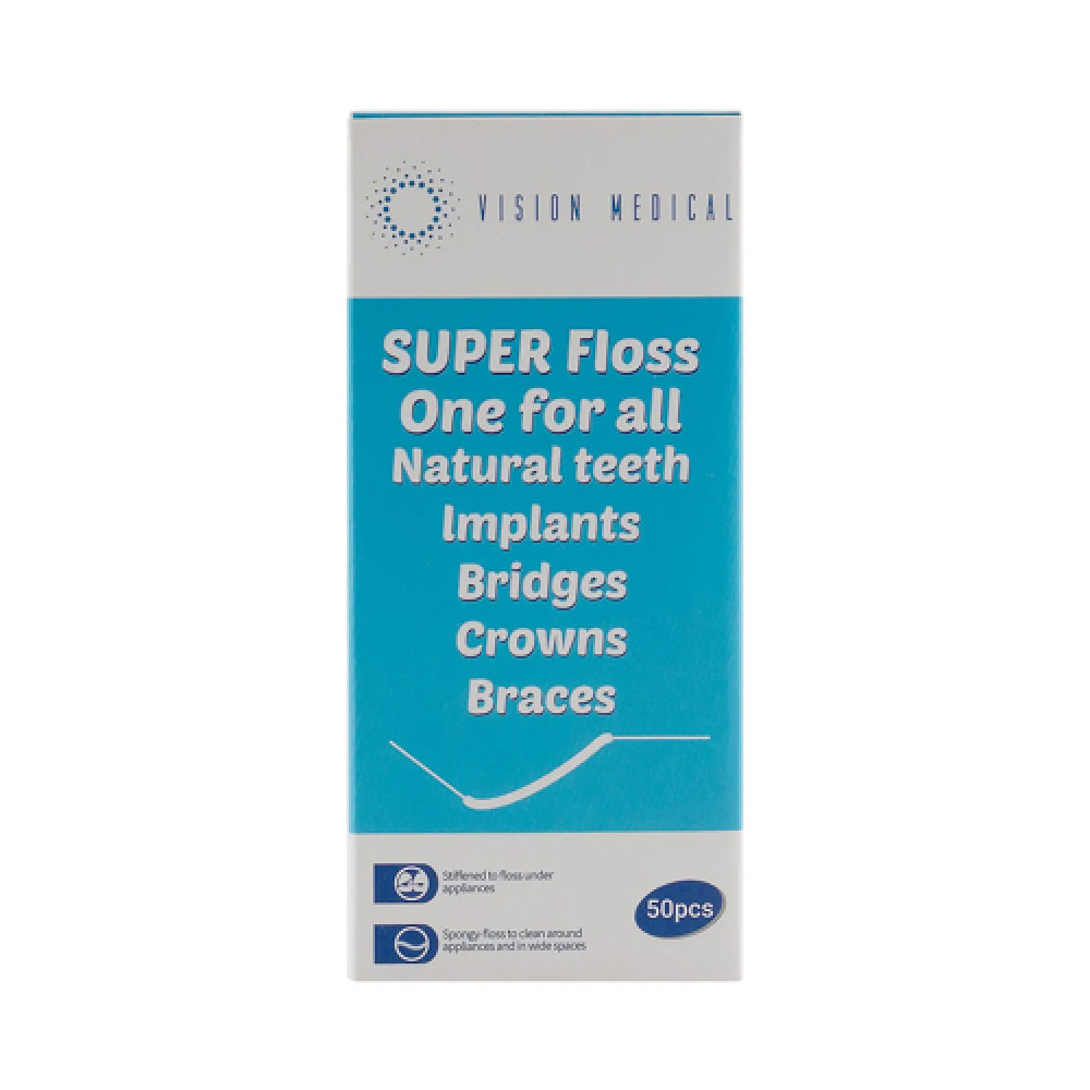 Vision Medical Super Floss One For All Natural Teeth 50 Pcs