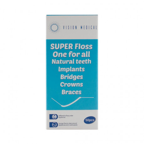 Vision Medical Super Floss One For All Natural Teeth 50 Pcs