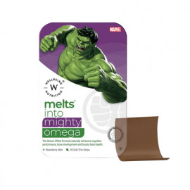 Wellbeing Melts Into Kids Mighty Omega 30 Strips - Boys (Strawberry Mint)