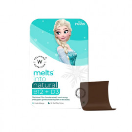 Wellbeing Melts Into Kids Natural B12 + D3 30 Strips - Girl (Exotic Mango)