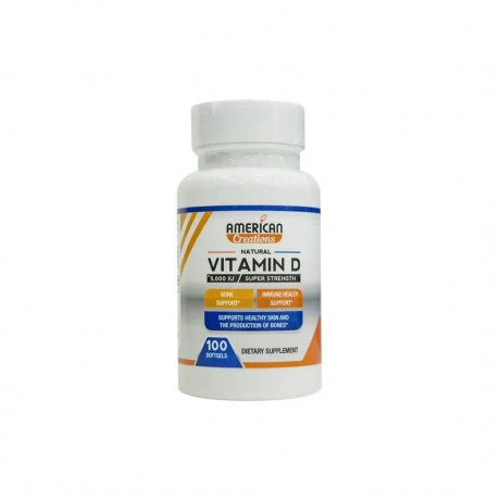 AMERICAN CREATIONS VITAMIN D 5000IU 100 SOFTGELS