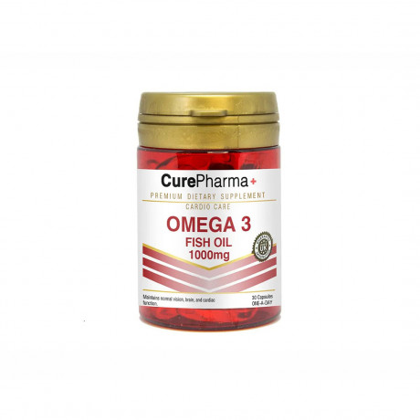 Curepharma omega 3 fish oil 1000mg 30 softgel capsules